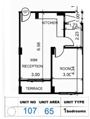 F107_  Ground building _View_Pool